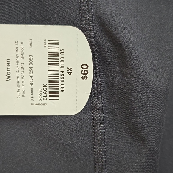 XERSION WOMEN'S BLACK PLUS SIZE HIGH-RISE FITTED ATHLETIC CAPRI PANTS SIZE 4X - Picture 15 of 16